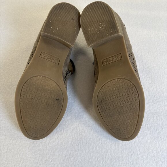 Sonoma Women’s Brown Vitalize Booties Size 7 with Diamond Pattern - Picture 9 of 9